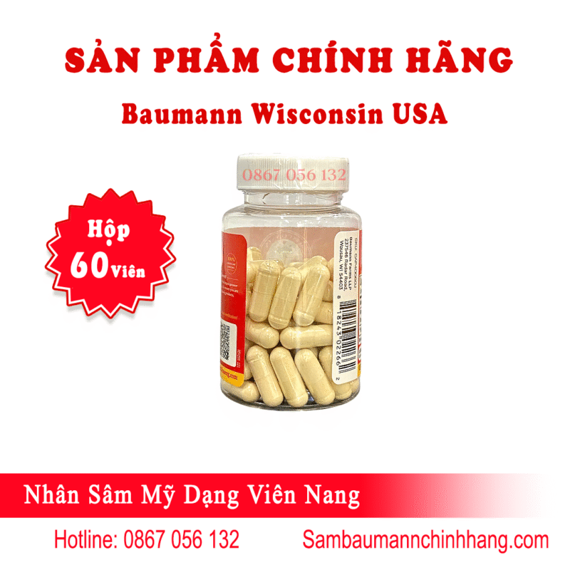 Sâm Viên Baumann Wisconsin Hộp 60 Viên - Ảnh 3